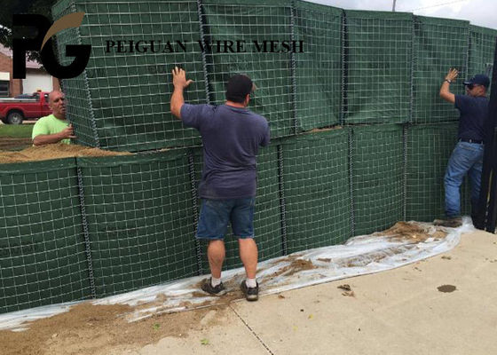 Anti Explosion  Bastion Barrier , Galvanized Steel Military Sand Barrier
