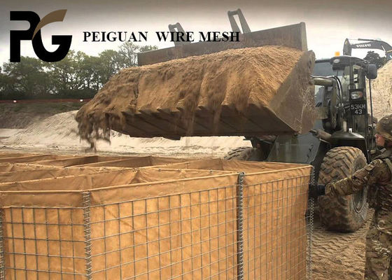 Anti Explosion  Bastion Barrier , Galvanized Steel Military Sand Barrier