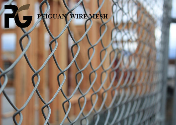 Pagar Situs Konstruksi Kawat Twisted, Pagar Rantai Logam 6 Kaki